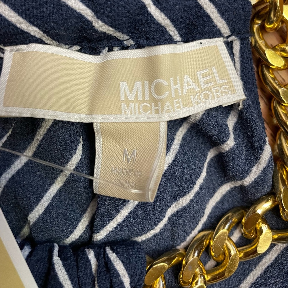 Michael Kors Navy Striped Dress NWT - Picture 2 of 10